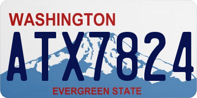 WA license plate ATX7824