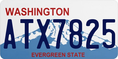 WA license plate ATX7825