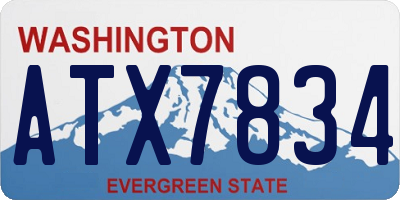 WA license plate ATX7834