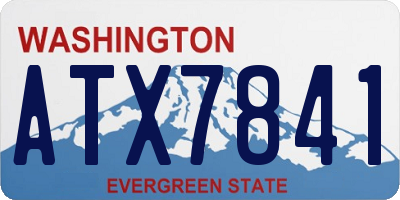 WA license plate ATX7841