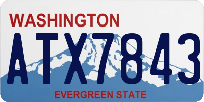 WA license plate ATX7843