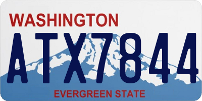 WA license plate ATX7844