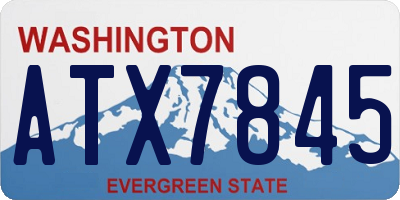 WA license plate ATX7845