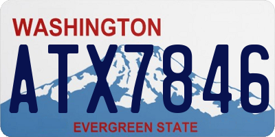 WA license plate ATX7846