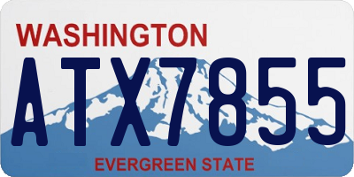 WA license plate ATX7855