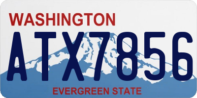 WA license plate ATX7856