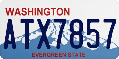 WA license plate ATX7857