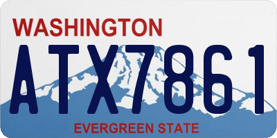 WA license plate ATX7861