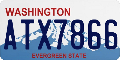WA license plate ATX7866