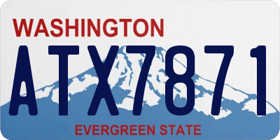 WA license plate ATX7871