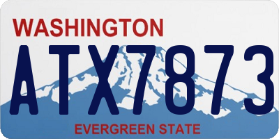 WA license plate ATX7873