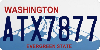 WA license plate ATX7877
