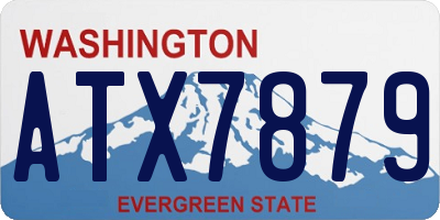 WA license plate ATX7879
