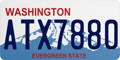WA license plate ATX7880