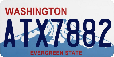 WA license plate ATX7882