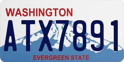 WA license plate ATX7891