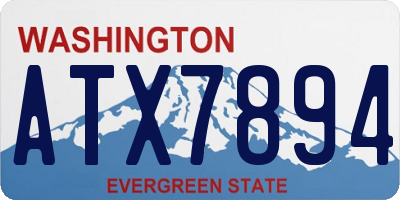 WA license plate ATX7894