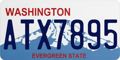 WA license plate ATX7895
