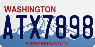 WA license plate ATX7898