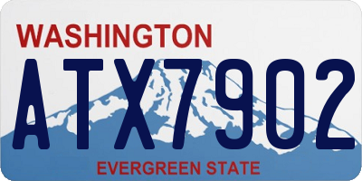 WA license plate ATX7902