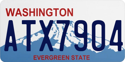 WA license plate ATX7904