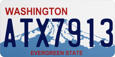 WA license plate ATX7913