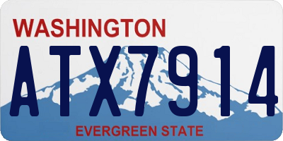 WA license plate ATX7914