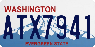 WA license plate ATX7941