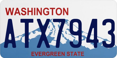 WA license plate ATX7943
