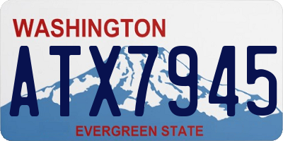 WA license plate ATX7945