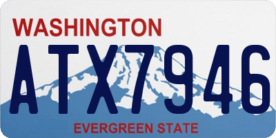 WA license plate ATX7946