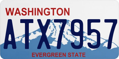 WA license plate ATX7957