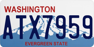 WA license plate ATX7959