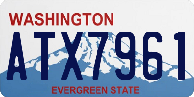 WA license plate ATX7961