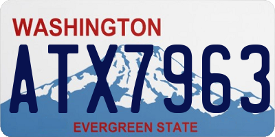 WA license plate ATX7963