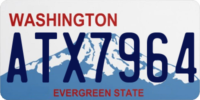 WA license plate ATX7964