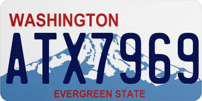 WA license plate ATX7969