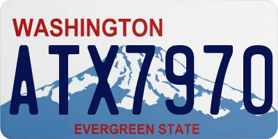 WA license plate ATX7970