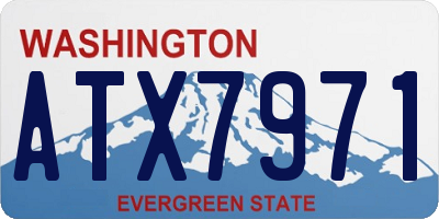 WA license plate ATX7971