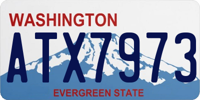 WA license plate ATX7973