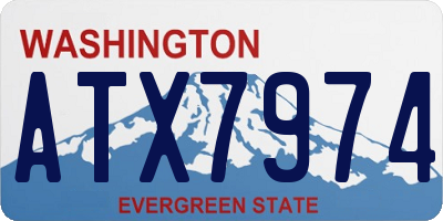WA license plate ATX7974