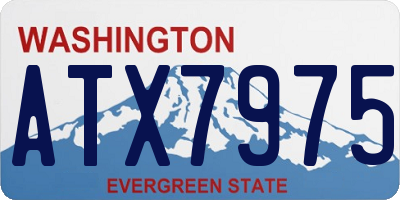 WA license plate ATX7975