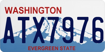 WA license plate ATX7976