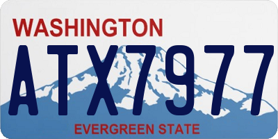 WA license plate ATX7977