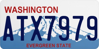WA license plate ATX7979