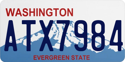 WA license plate ATX7984