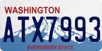 WA license plate ATX7993