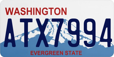 WA license plate ATX7994