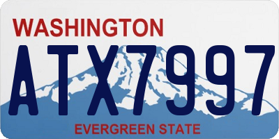 WA license plate ATX7997
