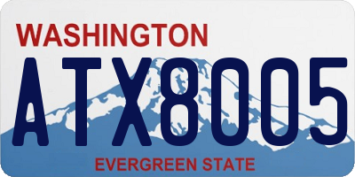 WA license plate ATX8005